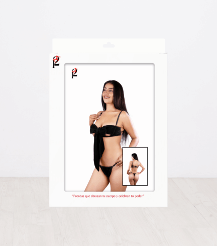 Conjunto de Lencería Terciopelo Negro