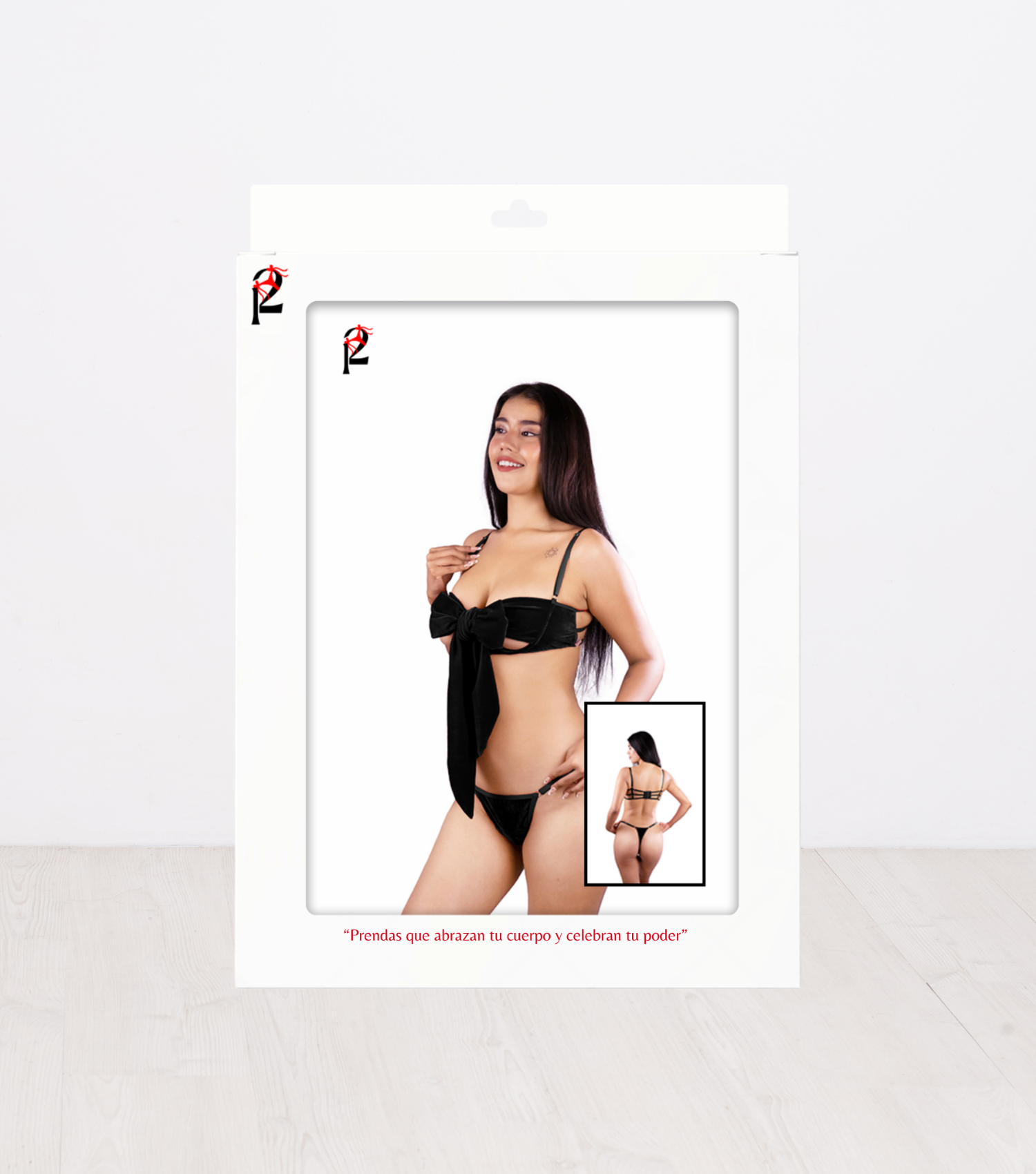 2 Conjunto de Lencería Terciopelo Negro - Imagen 1